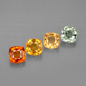 2.02 ct Multicolor Sapphire Stone, Natural Sapphire in Cushion-Cut Shape for Sale