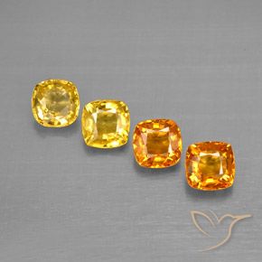 1.70 ctw Multicolor Sapphire Gemstones, Sapphire Gems in Cushion-Cut Shape for Sale.