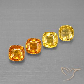 1.70 ctw Multicolor Sapphire Stones, Natural Sapphire in Cushion-Cut Shape for Sale
