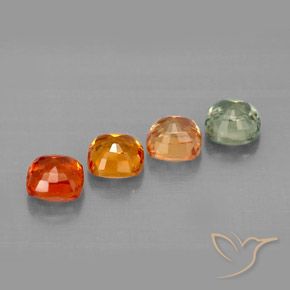 Sapphire Gemstones in 4.3 x 4.2 mm Size for Sale, Sapphire Stones in Multicolor Color