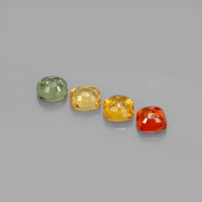 Sapphire Gemstones in 4 x 4 mm (calibrated) Size for Sale, Sapphire Stones in Multicolor Color