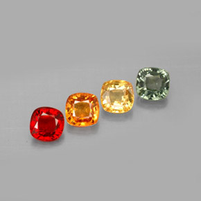 2.22 ct Multicolor Sapphire Stone, Natural Sapphire in Cushion-Cut Shape for Sale