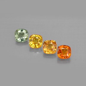2.00 ct Multicolor Sapphire Gemstone, Sapphire Gem in Cushion-Cut Shape for Sale.