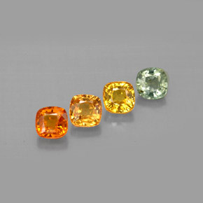 2.00 ct Multicolor Sapphire Stone, Natural Sapphire in Cushion-Cut Shape for Sale