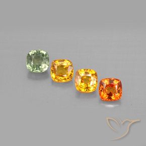 Mehrfarbig Saphir Edelstein - 0.5ct Kissenschliff (ID: 294107)