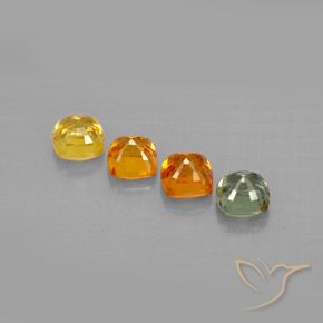 Sapphire Gemstones in 4.2 x 4.2 mm Size for Sale, Sapphire Stones in Multicolor Color