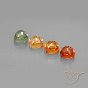 Sapphire Gemstones in 4.2 x 4.2 mm Size for Sale, Sapphire Stones in Multicolor Color