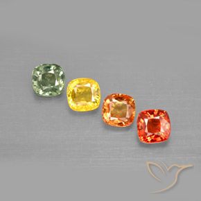 Multicolore Zaffiro Gem - 0.6ct Taglio a cuscino (ID: 294110)