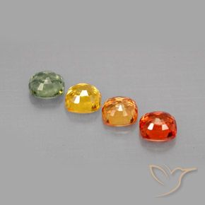 Sapphire Gemstones in 4.5 x 4.5 mm Size for Sale, Sapphire Stones in Multicolor Color