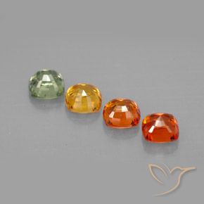 Sapphire Gemstones in 4.5 x 4.5 mm Size for Sale, Sapphire Stones in Multicolor Color
