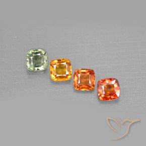 Mehrfarbig Saphir Edelstein - 0.5ct Kissenschliff (ID: 294112)