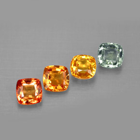 2.40 ct Multicolor Sapphire Gemstone, Sapphire Gem in Cushion-Cut Shape for Sale.