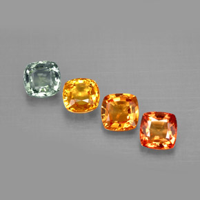 2.40 ct Multicolor Sapphire Stone, Natural Sapphire in Cushion-Cut Shape for Sale