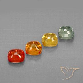 Sapphire Gemstones in 4.2 x 4.1 mm Size for Sale, Sapphire Stones in Multicolor Color