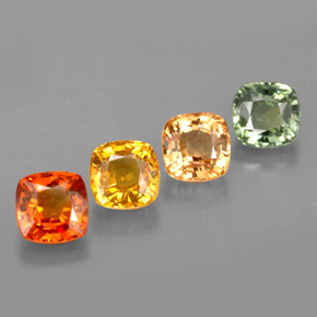 2.70 ct Multicolor Sapphire Gemstone, Sapphire Gem in Cushion-Cut Shape for Sale.