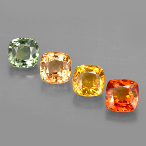 2.70 ct Multicolor Sapphire Stone, Natural Sapphire in Cushion-Cut Shape for Sale