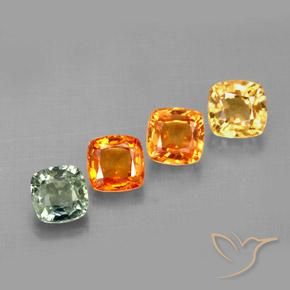 2.19 ctw Multicolor Sapphire Stones, Natural Sapphire in Cushion-Cut Shape for Sale