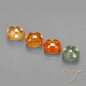 Sapphire Gemstones in 4.3 x 4.2 mm Size for Sale, Sapphire Stones in Multicolor Color