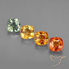 Multicolore Zaffiro Gem - 0.5ct Taglio a cuscino (ID: 294127)