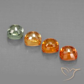 Sapphire Gemstones in 4.2 x 4.2 mm Size for Sale, Sapphire Stones in Multicolor Color