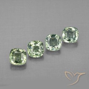 Light Sea Green Zaffiro Gem - 0.4ct Taglio a cuscino (ID: 294128)