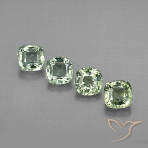 1.72 ctw Green Sapphire Stones, Natural Sapphire in Cushion-Cut Shape for Sale
