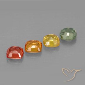 Sapphire Gemstones in 4.2 x 4.2 mm Size for Sale, Sapphire Stones in Multicolor Color