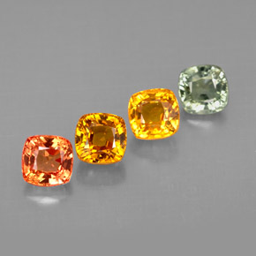 2.10 ct Multicolor Sapphire Gemstone, Sapphire Gem in Cushion-Cut Shape for Sale.
