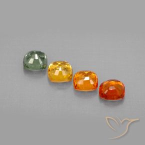 Sapphire Gemstones in 4.5 x 4.5 mm Size for Sale, Sapphire Stones in Multicolor Color