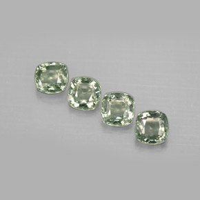 2.16 ct Green Sapphire Gemstone, Sapphire Gem in Cushion-Cut Shape for Sale.
