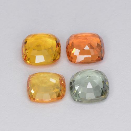 Sapphire Gemstones in 4.7 x 4.7 mm Size for Sale, Sapphire Stones in Multicolor Color