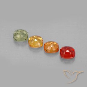 Sapphire Gemstones in 4.6 x 4.6 mm Size for Sale, Sapphire Stones in Multicolor Color