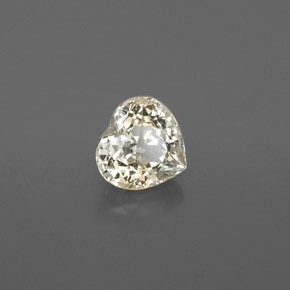 1.40 ct Yellow Sapphire Stone, Natural Sapphire in Heart Facet Shape for Sale