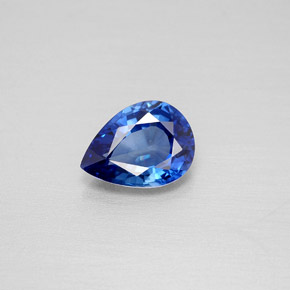 1.19 ct Blue Sapphire Gemstone, Sapphire Gem in Pear Facet Shape for Sale.