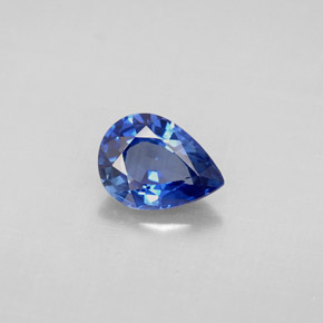1.20 ct Blue Sapphire Gemstone, Sapphire Gem in Pear Facet Shape for Sale.