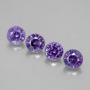 1.69 ct Violet Sapphire Gemstone, Sapphire Gem in Round Facet Shape for Sale.