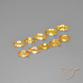 Dark Orange-Gold Saphir Edelstein - 0.2ct Marquiseschliff (ID: 297086)