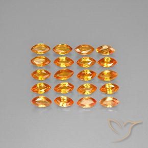 4.81ctw Natural Deep Orange Sapphire, Marquise, VVS-VS