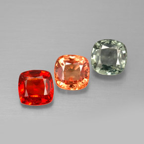 1.82 ct Multicolor Sapphire Stone, Natural Sapphire in Cushion-Cut Shape for Sale