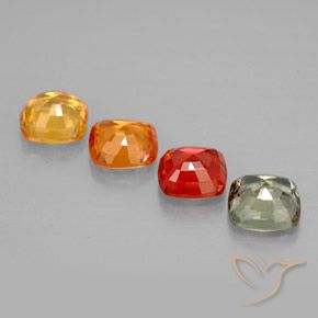 Sapphire Gemstones in 4.5 x 4.5 mm Size for Sale, Sapphire Stones in Multicolor Color