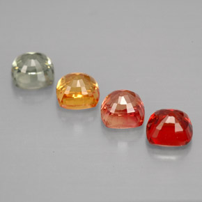 Sapphire Gemstones in 4.3 x 4.3 mm Size for Sale, Sapphire Stones in Multicolor Color