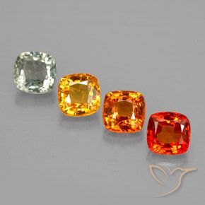 Multicolor Zafiro Gema - 0.5ct Corte en Forma Cojín (ID: 297098)