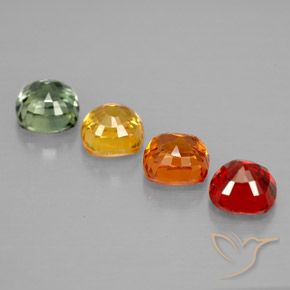 Sapphire Gemstones in 4.6 x 4.5 mm Size for Sale, Sapphire Stones in Multicolor Color