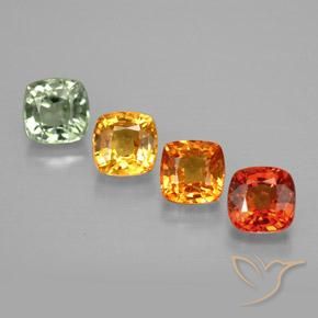 Multicolor Sapphire Gem - 0.5ct Cushion-Cut (ID: 297100)