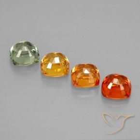 Sapphire Gemstones in 4.1 x 4.1 mm Size for Sale, Sapphire Stones in Multicolor Color