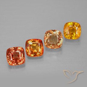 2.41 ctw Multicolor Sapphire Stones, Natural Sapphire in Cushion-Cut Shape for Sale