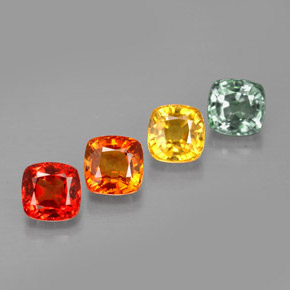 1.92 ct Multicolor Sapphire Stone, Natural Sapphire in Cushion-Cut Shape for Sale