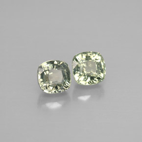 1.09 ct Green Sapphire Stone, Natural Sapphire in Cushion-Cut Shape for Sale