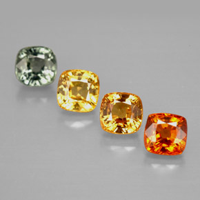 2.11 ct Multicolor Sapphire Gemstone, Sapphire Gem in Cushion-Cut Shape for Sale.