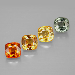 2.11 ct Multicolor Sapphire Stone, Natural Sapphire in Cushion-Cut Shape for Sale